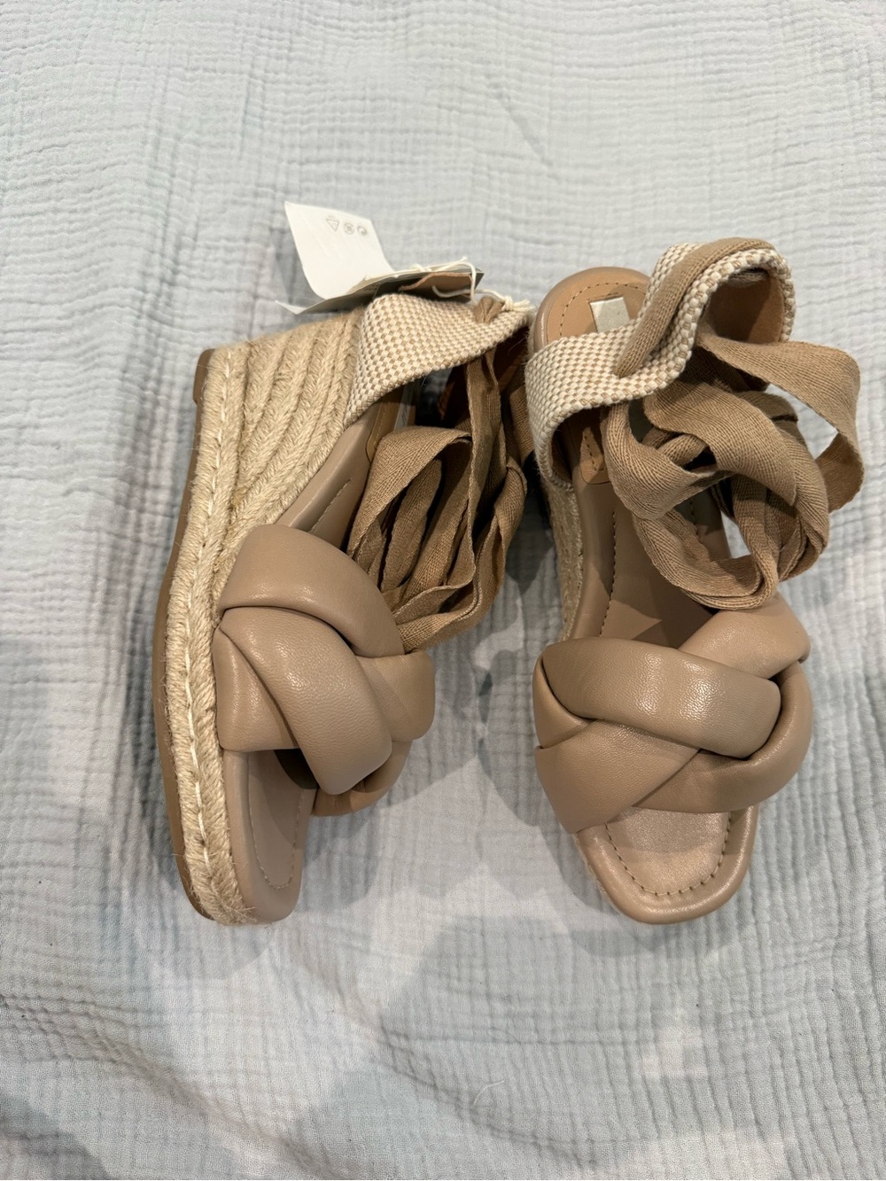 H&M Women’s Neutral Knot Espadrille Wedge Sandals - Beige